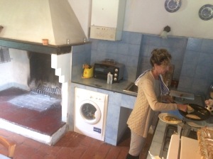 Mindy making magic in the farmhouse kitchen